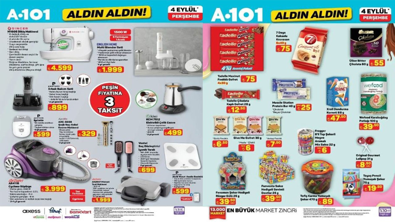 A101'e Singer Dikiş Makinesi geliyor! A101 market 04 Eylül 2025 Perşembe aktüel ürünler kataloğu! A101'e Singer Dikiş Makinesi geliyor! A101 market 04 Eylül 2025 Perşembe aktüel ürünler kataloğu!